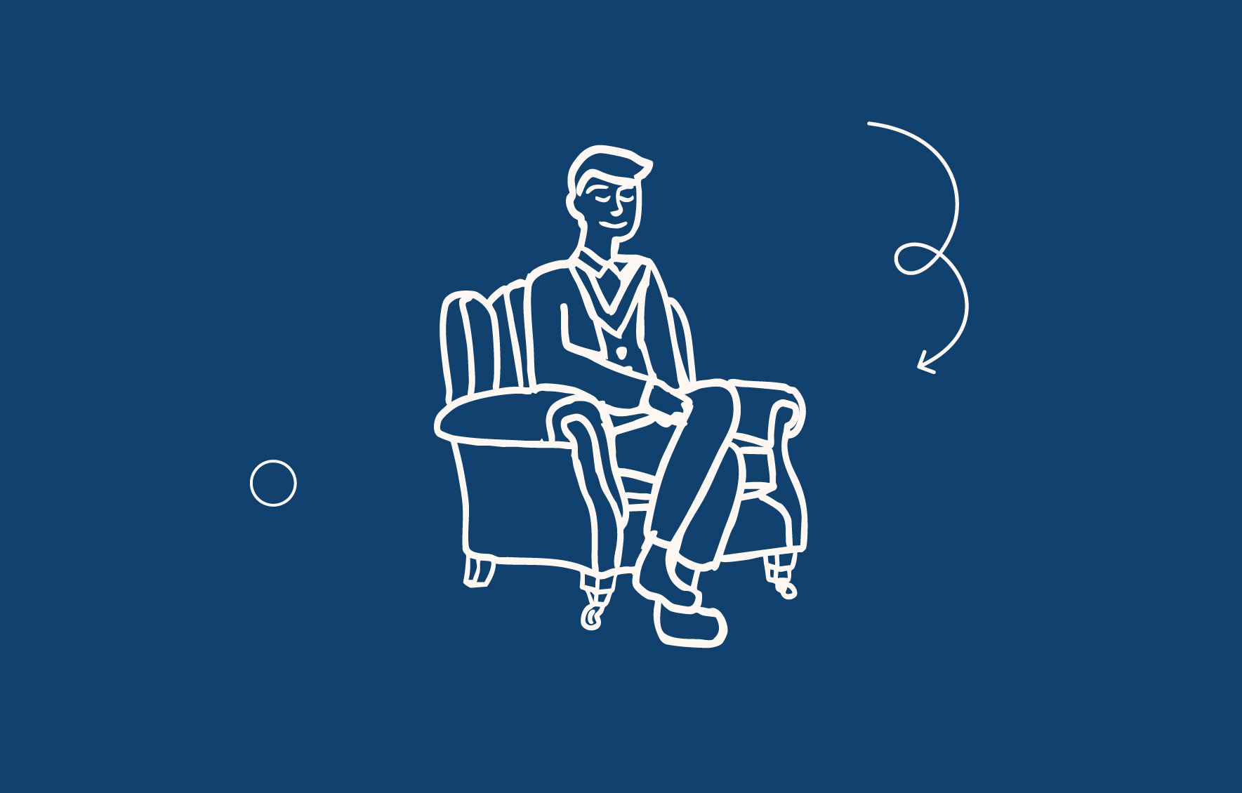 MioCare icon man sat down on chair