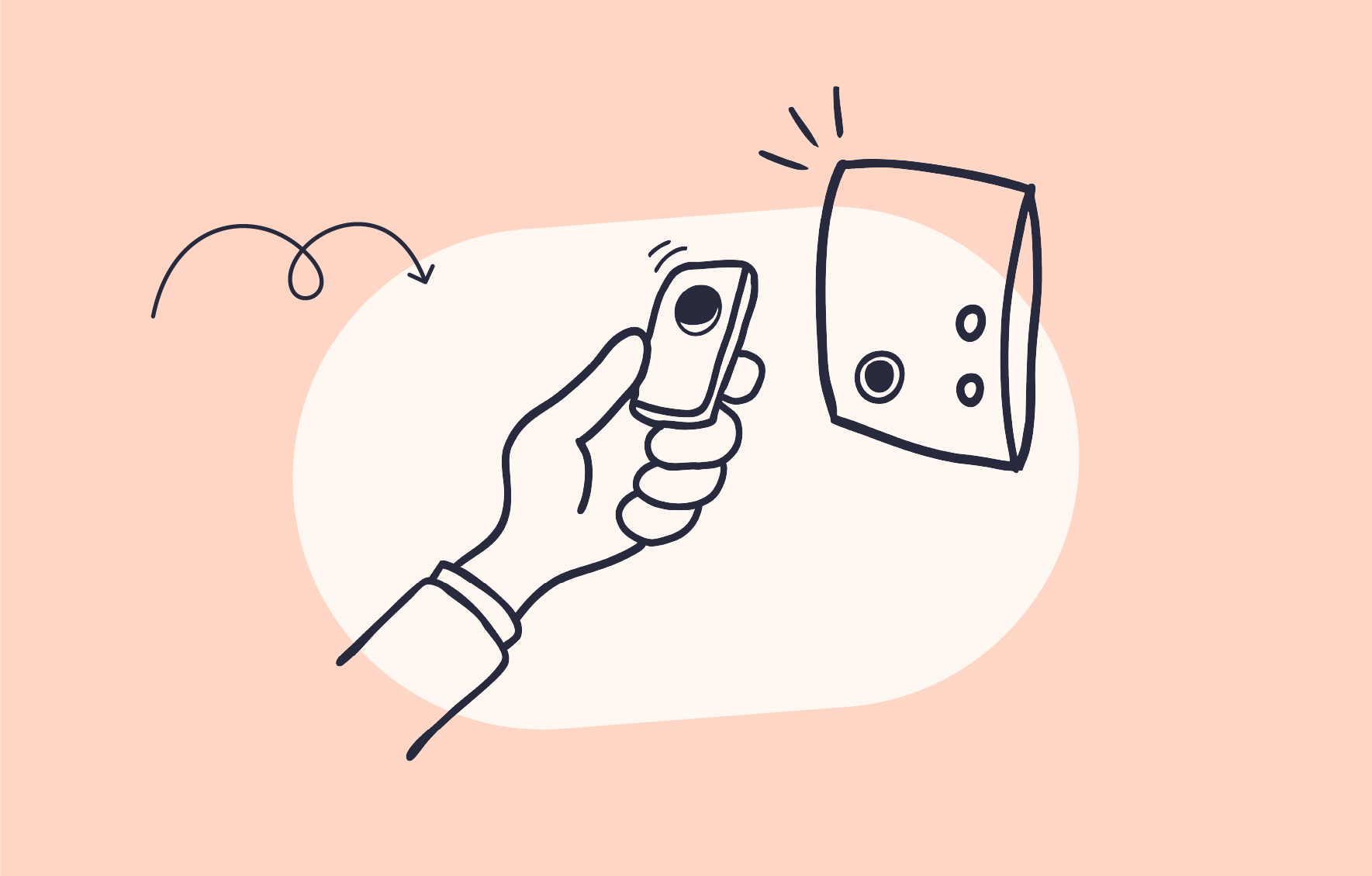 MioCare icon hand holding phone