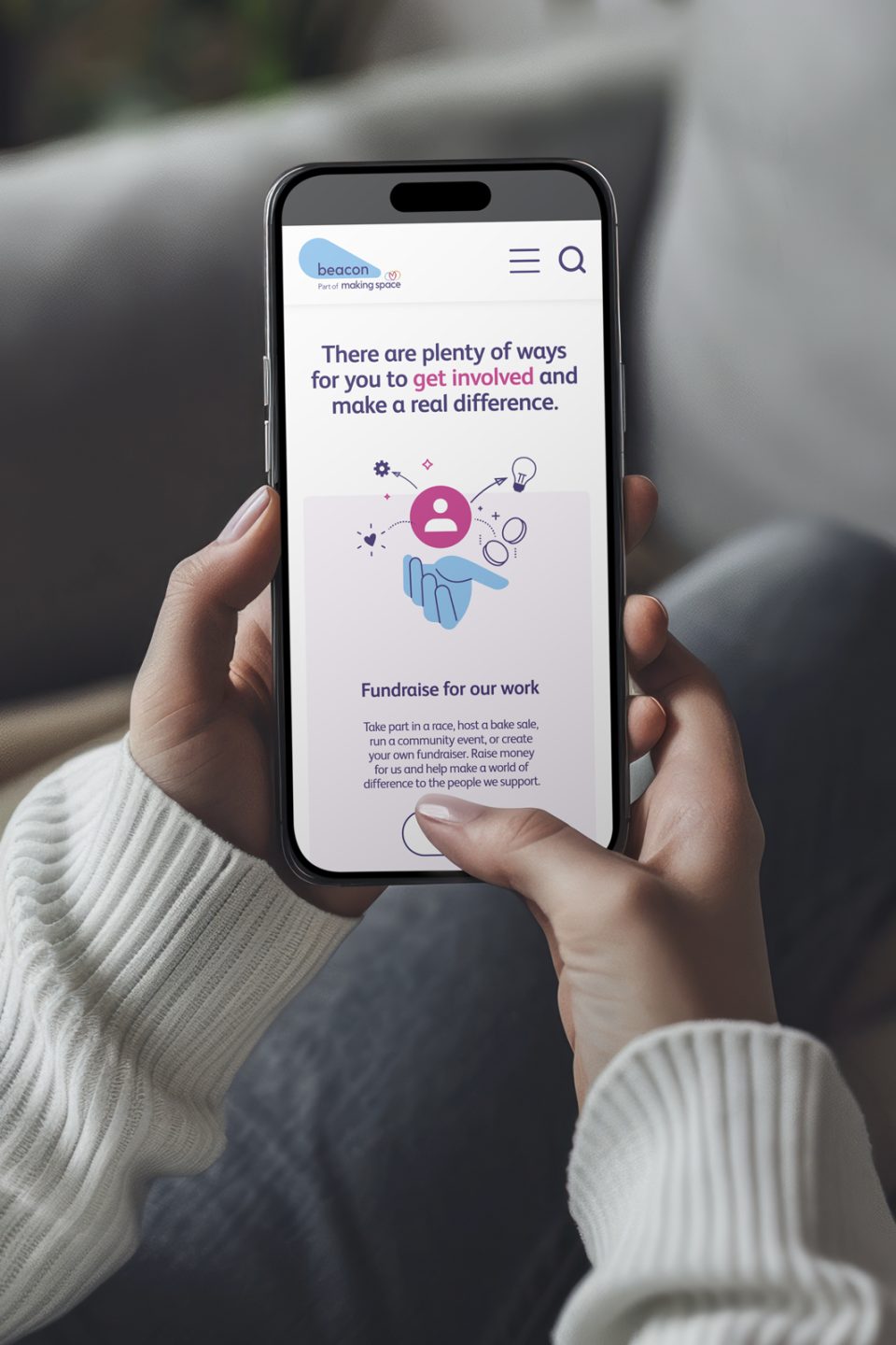 Beacon website mobile